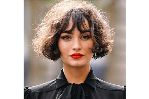 Sleek, no fringe bob