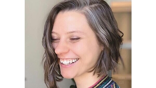Sleek, no fringe bob