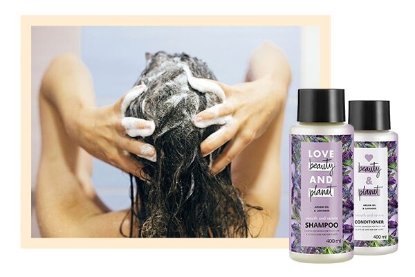 Love Beauty & Planet Argan Oil and Lavender Aroma Smooth and Serene Shampoo + Conditioner Combo