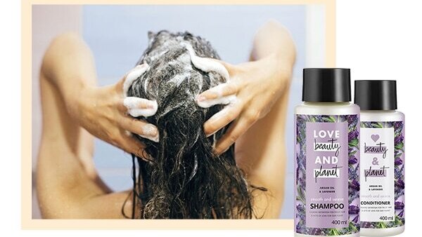 Love Beauty & Planet Argan Oil and Lavender Aroma Smooth and Serene Shampoo + Conditioner Combo