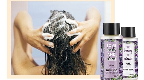 Love Beauty & Planet Argan Oil and Lavender Aroma Smooth and Serene Shampoo + Conditioner Combo
