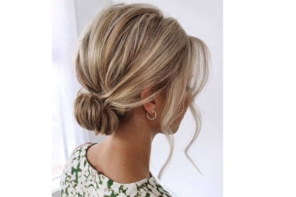 bun hairstyle Bejeweled updos for brides brown hair