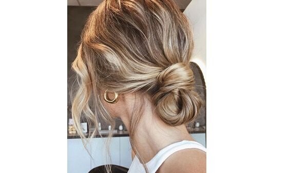 bun hairstyle Bejeweled updos for brides brown hair