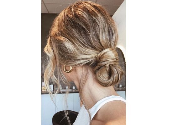 bun hairstyle Bejeweled updos for brides brown hair