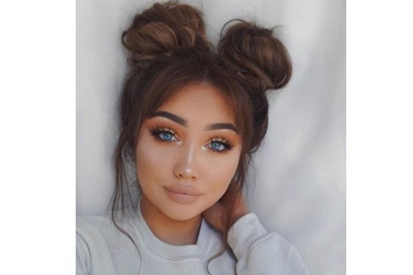 bun hairstyle Bejeweled updos for brides brown hair