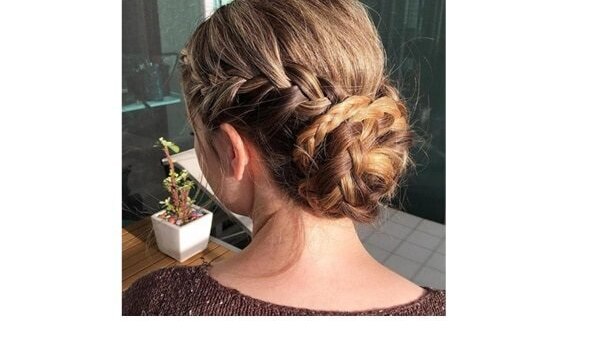 bun hairstyle Bejeweled updos for brides brown hair