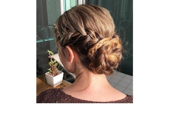 bun hairstyle Bejeweled updos for brides brown hair