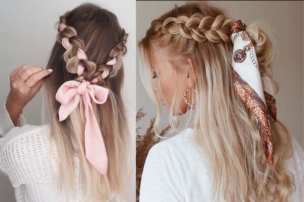 3. Messy top-knot hairstyle