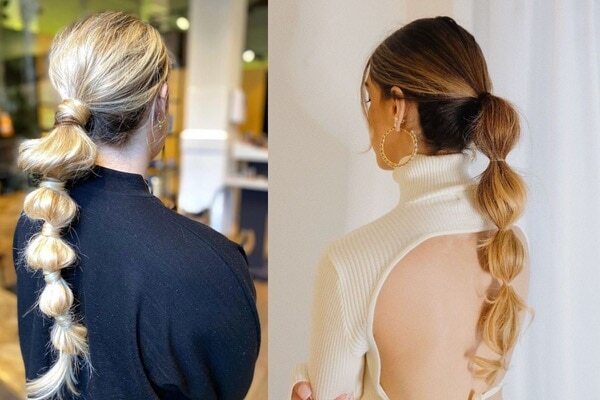 3. Messy top-knot hairstyle