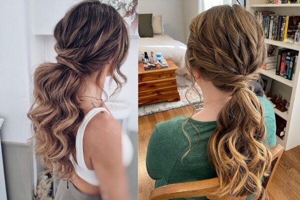 3. Messy top-knot hairstyle
