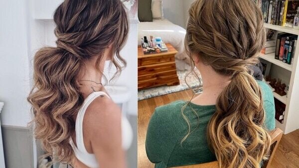 3. Messy top-knot hairstyle