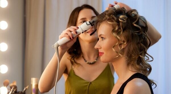 Brushing after curling