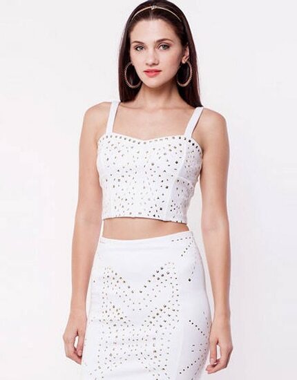 WHITE CROP TOPS