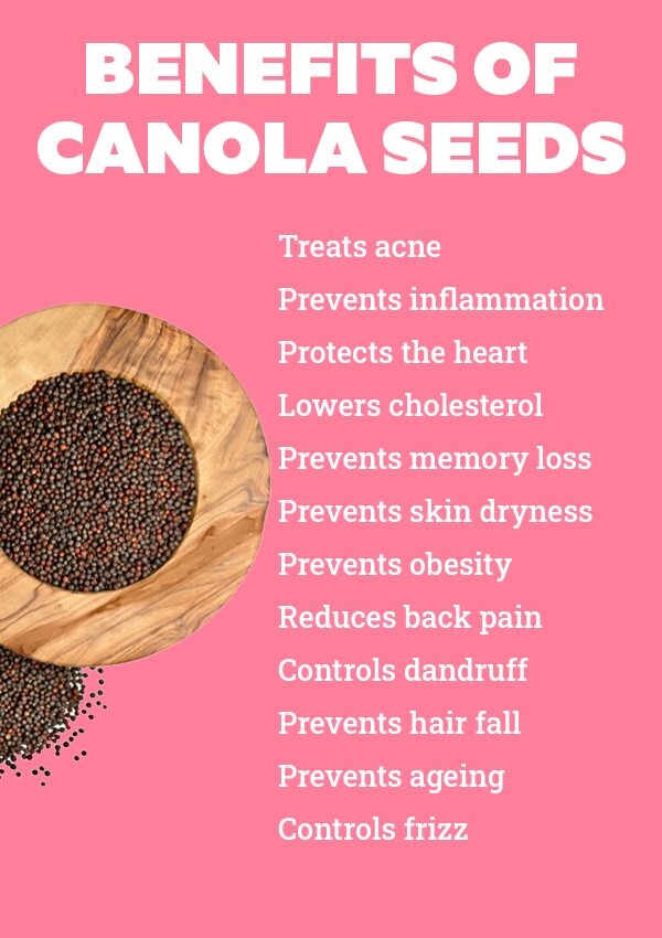 Canola seeds benefits 12: Controls frizz