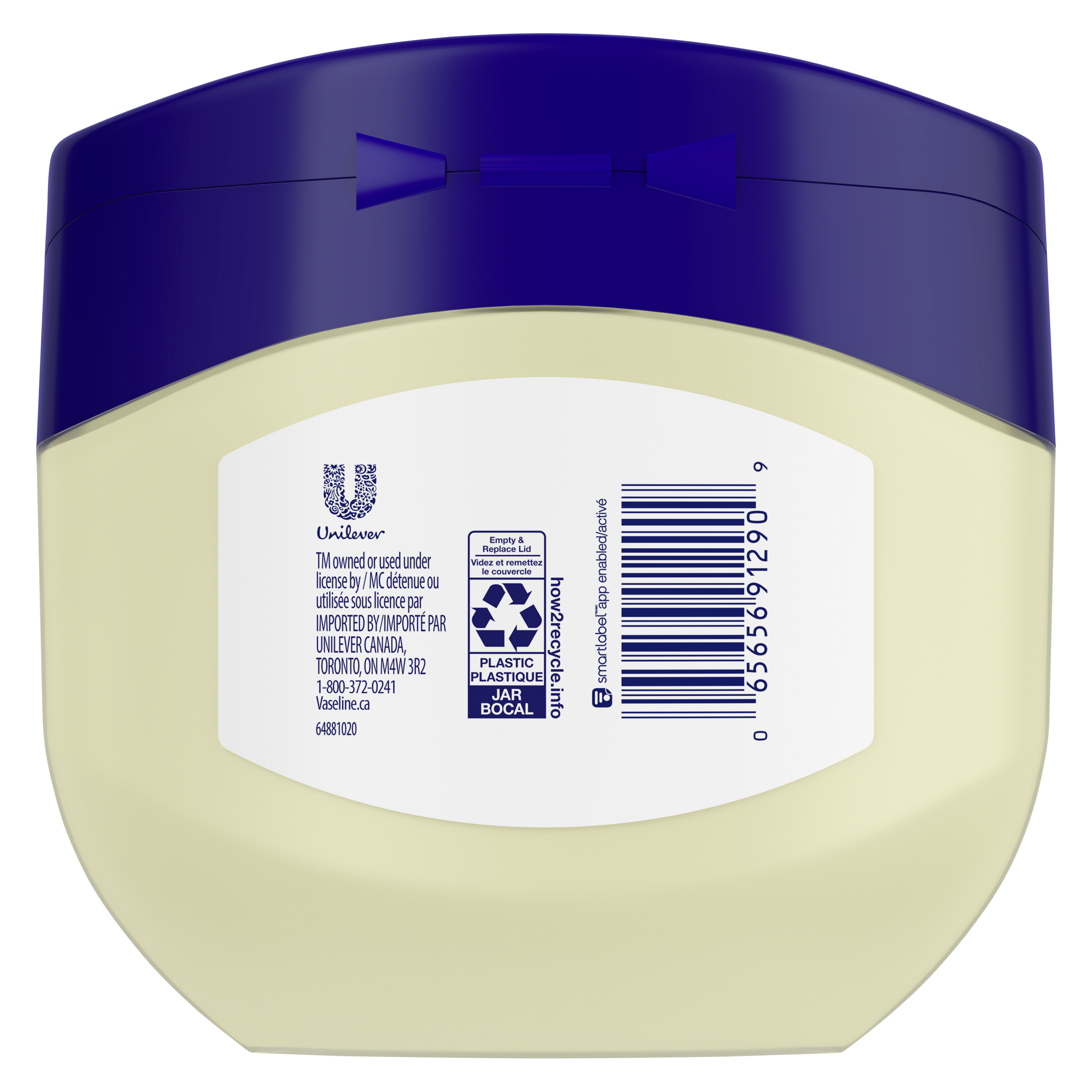 Vaseline® Petroleum Jelly Original back of pack