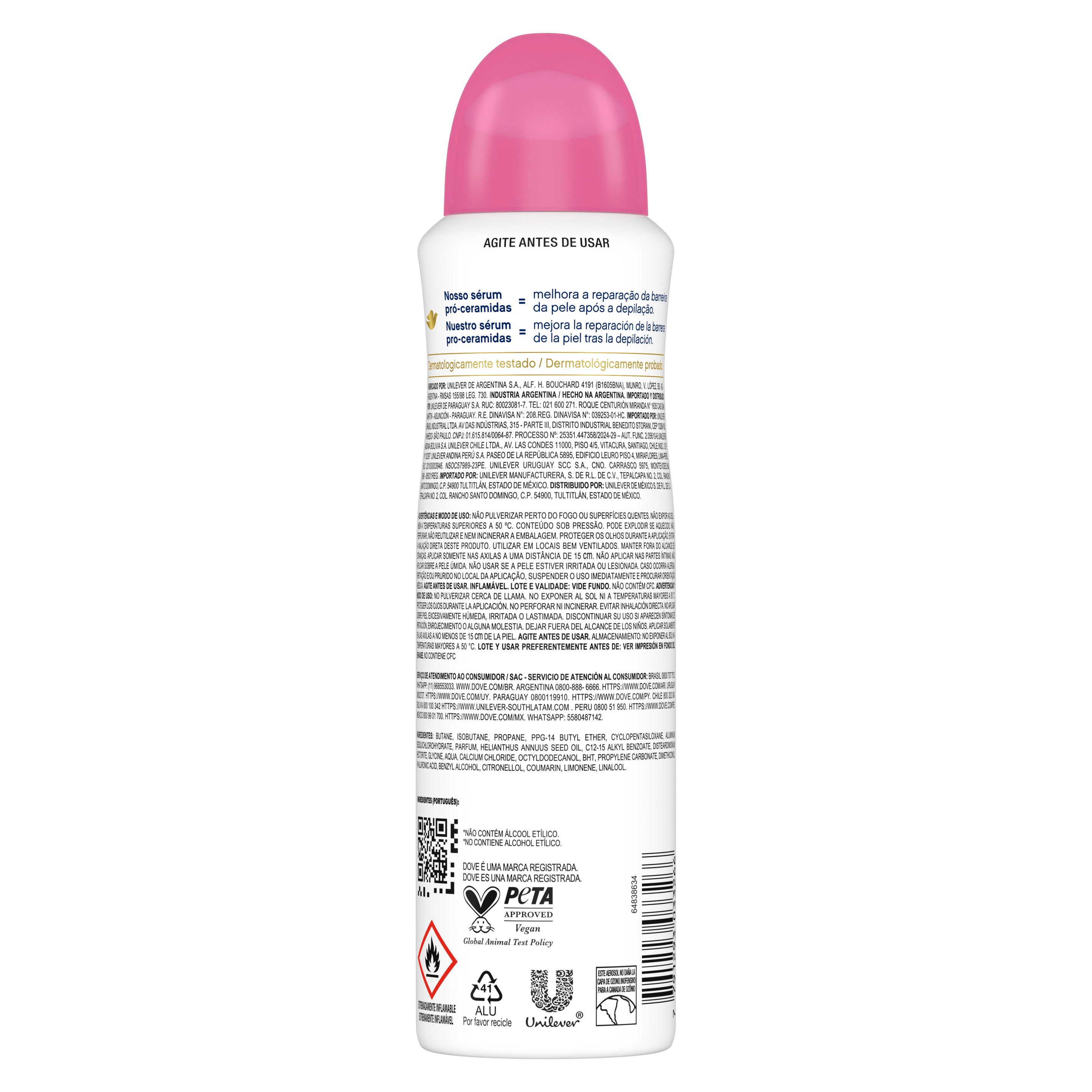 Antitranspirante en Aerosol Dove Fresh Care Granada y Verbena