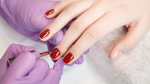 Keep gel nails away from hot water