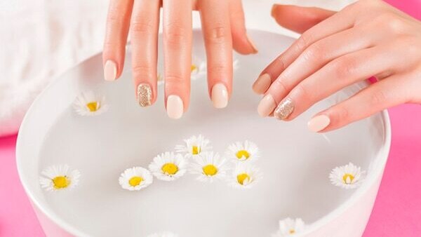 Keep gel nails away from hot water
