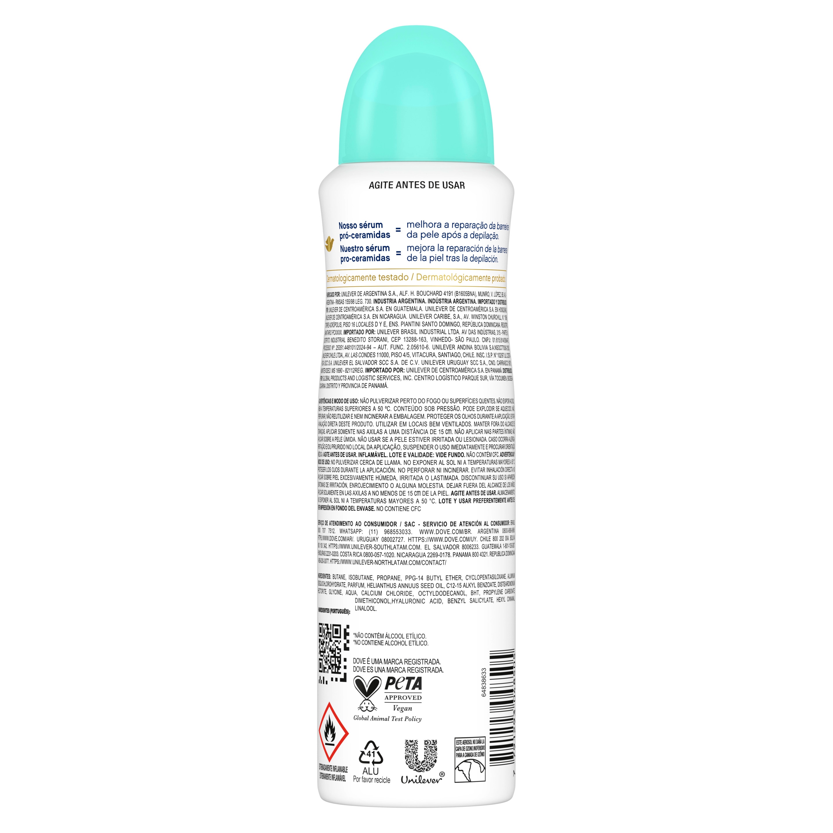 Antitranspirante en Aerosol Dove Fresh Care Pera & Aloe vera
