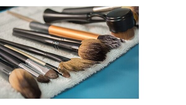 Make sure to clean your makeup brushes once a week