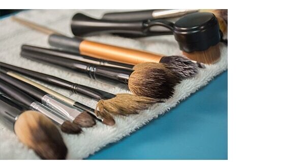 Make sure to clean your makeup brushes once a week