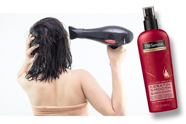 Step 04: Apply serum to prevent frizzy hair