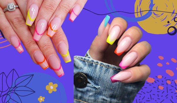 5 Ways To Recreate Neon French Nails— The Latest Manicure Trend We’re Crushing Over