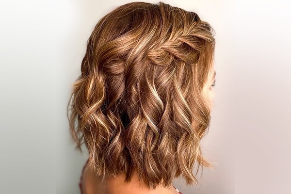 Sleek twisted half-up hairstyle
