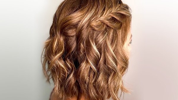 Sleek twisted half-up hairstyle