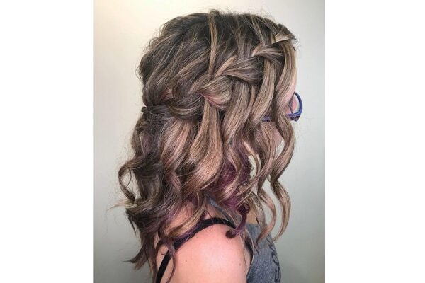 Sleek twisted half-up hairstyle