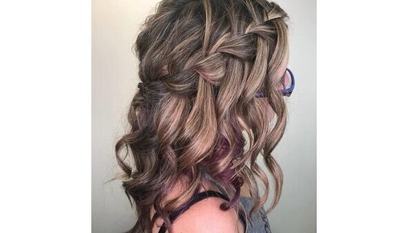 Sleek twisted half-up hairstyle