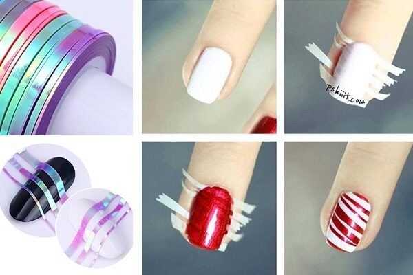 Glitter and metallic nail polishes