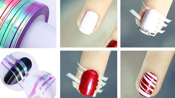 Glitter and metallic nail polishes