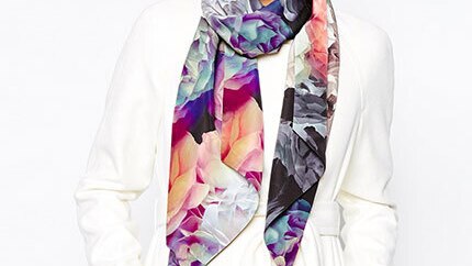 A skinny silky scarf image