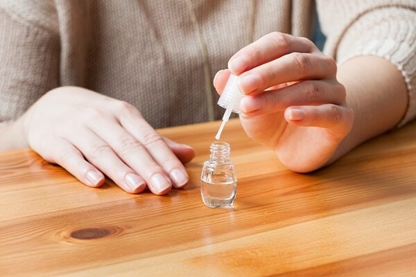 Dark nail polish does the trick too