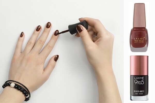 Dark nail polish does the trick too