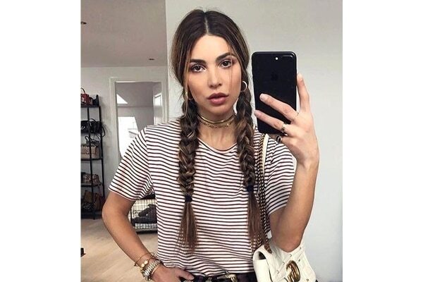 High braided ponytail