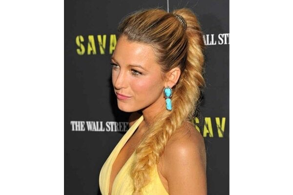 High braided ponytail