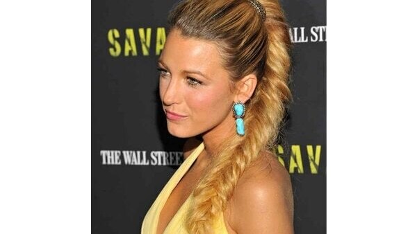High braided ponytail