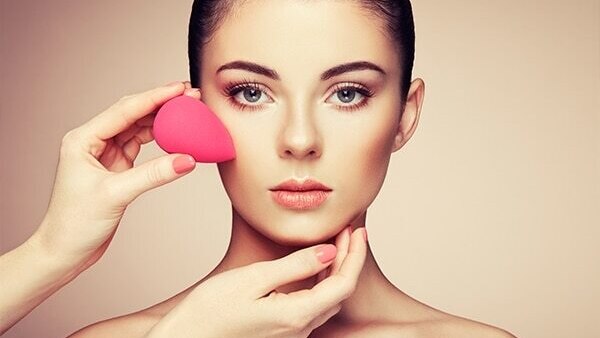 The blush, bronzer, and highlighter come before the foundation