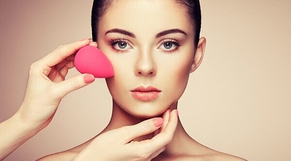 The blush, bronzer, and highlighter come before the foundation