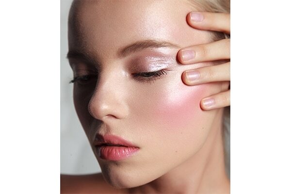 The blush, bronzer, and highlighter come before the foundation