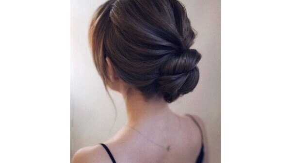 Create this super chic low bun