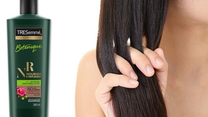 which vitamin is good for hair fall brunette long hair Tresemme Nourish and Replenish Shampoo