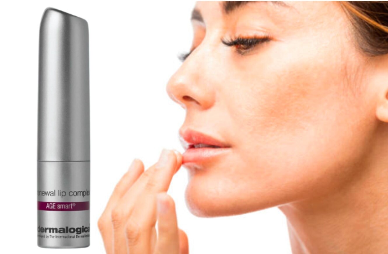 how to make your lips look fuller without makeup woman Dermalogica Age Smart Renewal Lip Complex Lip Balm
