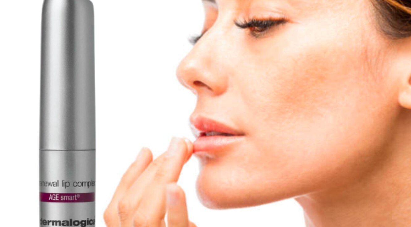 how to make your lips look fuller without makeup woman Dermalogica Age Smart Renewal Lip Complex Lip Balm