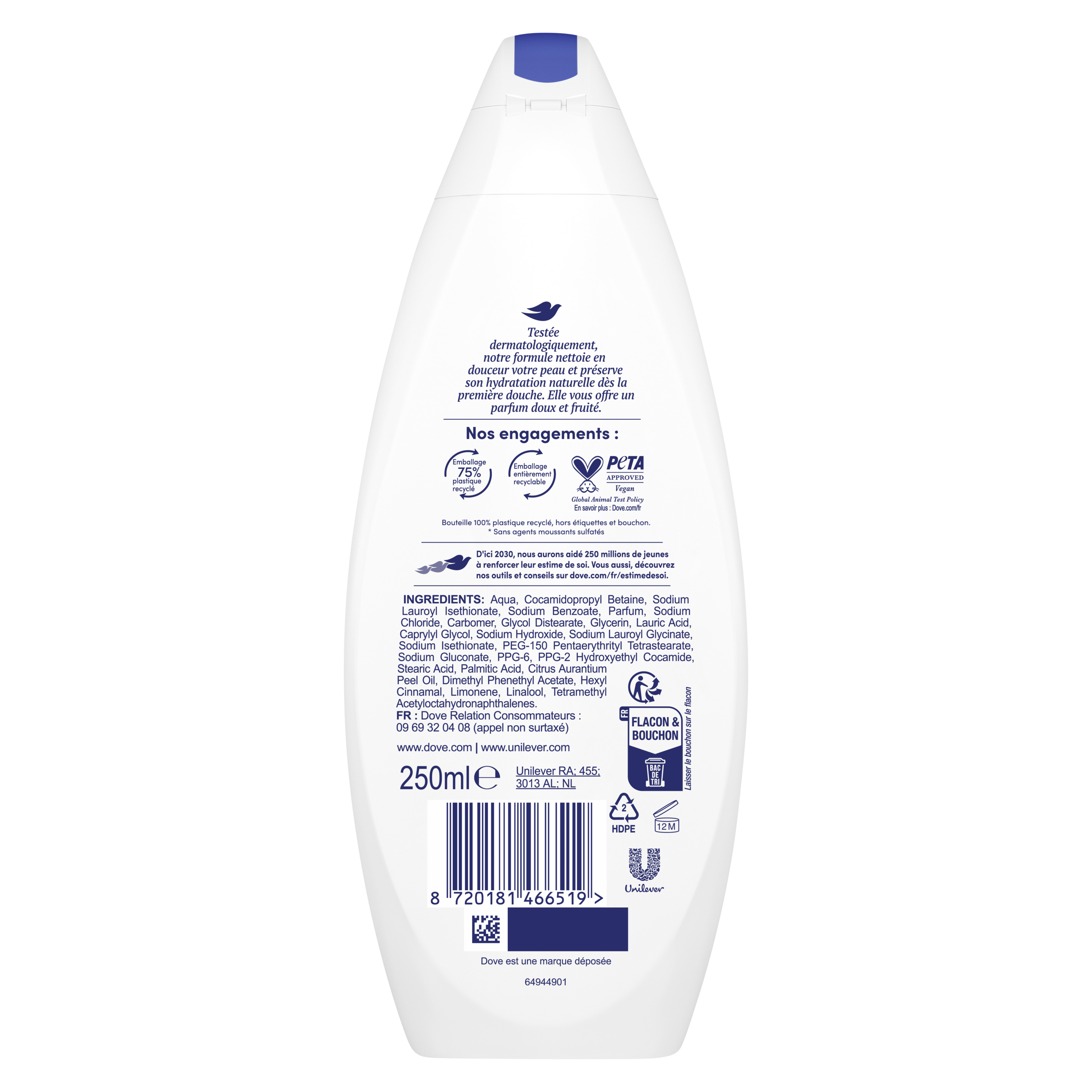 Dove Gel Douche Hydratant 250ml