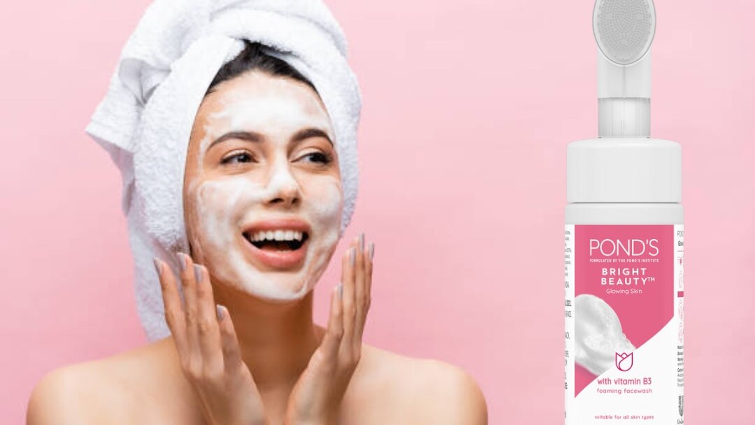 Facial cleansing brush woman face wash indian woman