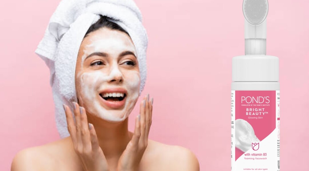Facial cleansing brush woman face wash indian woman