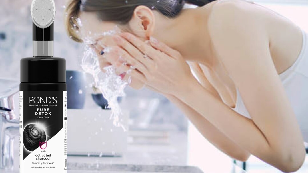 Facial cleansing brush woman face wash indian woman